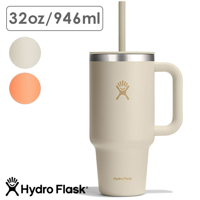 Shoetime アウトフィットストアのHydro Flask ハイドロフラスク オールアラウンド トラベルタンブラー 946ml [8901710 FW25] 32oz ALL AROUND TRAVEL TUMBLER メンズ・レディース ステンレスボトル 水筒 直飲み 保温 保冷 アウトドア オフィス ジム ハワイ 正規取扱店｜アングル2