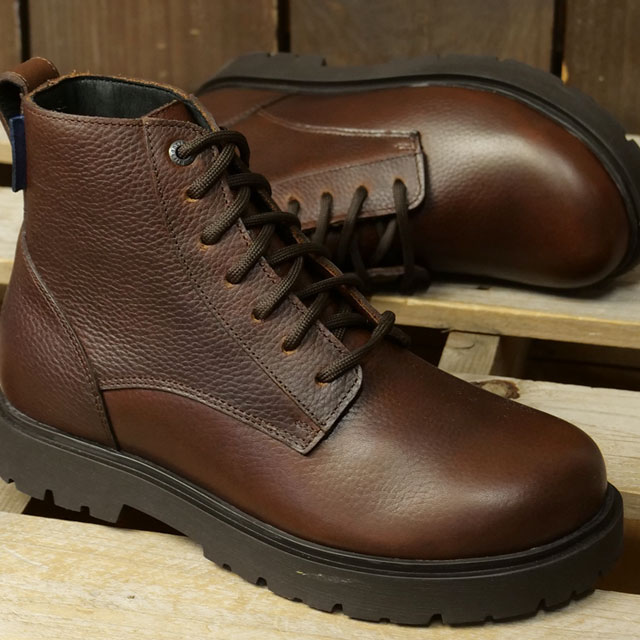 BIRKENSTOCK ビルケンシュトック レザーブーツ ハイウッド レース ミッド ウォータープルーフ [1030943 FW25] HIGHWOOD LACE MID WATERPROOF レディース 靴 ドイツ製 コンフォートブーツ 防水 CHOCOLATE | NATURAL-LEATHER 正規取扱店