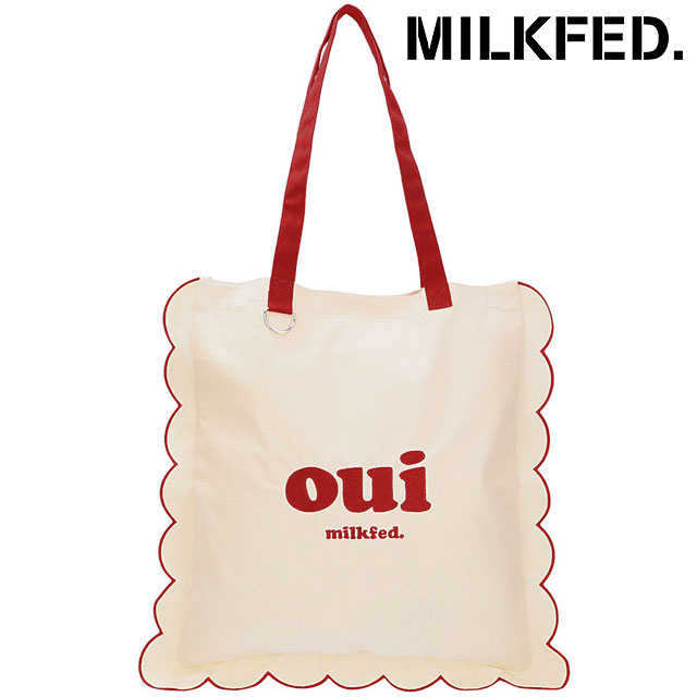 樂天商城 - 【30%OFF/SALE】MILKFED. ミルクフェド ラッフル トートバッグ [103254053003 FW25] RUFFLE TOTE BAG レディース 鞄 肩掛け キャンバストート オフホワイト 【メール便可】 正規取扱店【ts】【e】