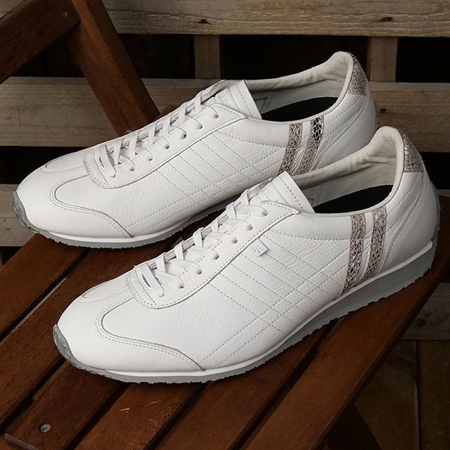 【最大100%ポイントバック!】返品送料無料 パトリック PATRICK スニーカー パミール・ミ [507530 FW25] PAMIR-MI メンズ・レディース 日本製 靴 シューズ ヘビ柄 ゴートレザー WHT ホワイト 正規取扱店