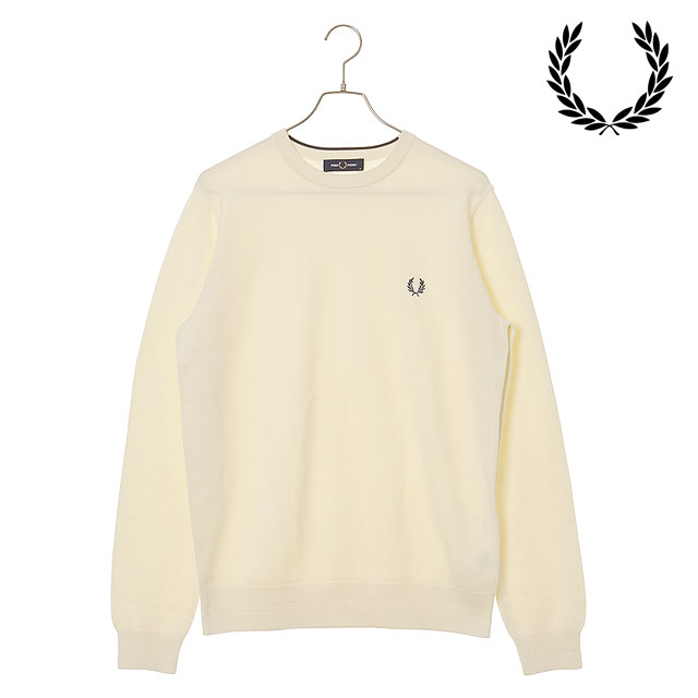 フレッドペリー FRED PERRY ピケステッチジャンパー [K1309-560 FW25Q4] PIQUE STITCH JUMPER メンズ トップス セーター クルーネックニット ECRU 正規取扱店