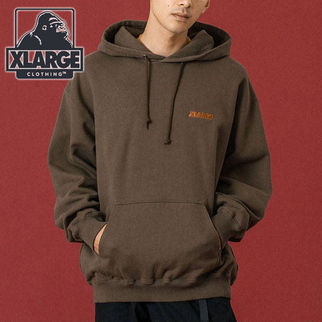 樂天商城 - 【20%OFF/SALE】【ラスト1着】XLARGE エクストララージ フーデッドスウェットシャツ [101254012010 FW25] OLD OG HOODED SWEATSHIRT メンズ トップス プルオーバー パーカー ブラウン 正規取扱店【ts】【e】