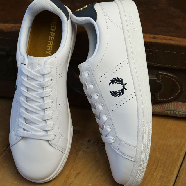 フレッドペリー FREDPERRY スニーカー メンズ B721レザー [B6312-567] B721 LEATHER 靴 ローカット WHITE/NAVY 正規取扱店