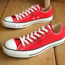 コンバース キャンバス オールスター ローカット CONVERSE CANVAS ALL STAR OX レッド 靴 （32160322）【e】