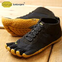 ビブラムファイブフィンガーズ メンズ Vibram FiveFingers ハイキング アウトドア カジュアル向け 5本指シューズ V-TREK ベアフット 靴 Black/Gum (18M7401 SS18)【コンビニ受取対応商品】