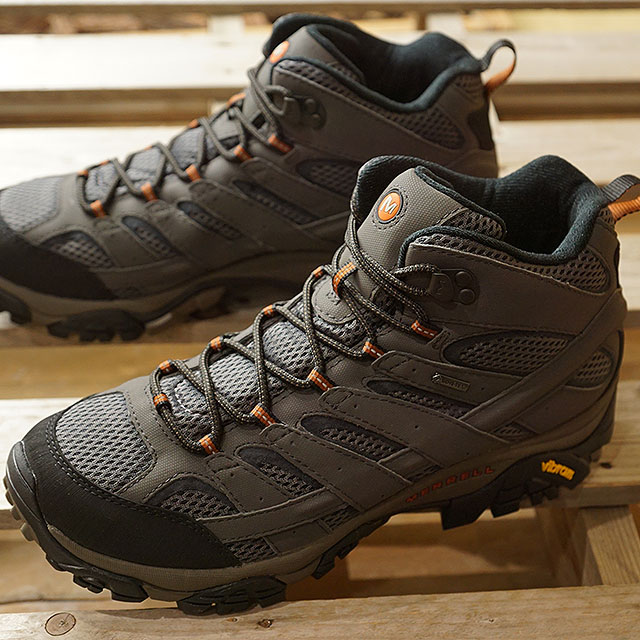 【サイズ交換片道送料無料】メレル MERRELL メンズ モアブ2 ミッド ゴアテックス MNS MOAB2 MID GORE-TEX ハイキング トレッキングシューズ スニーカー 靴 BELUGA グレー系 （06059 SS19）