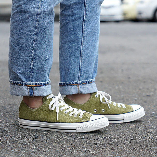 コンバース CONVERSE スエード オールスター ウォーンアウト ローカット SUEDE ALL STAR WORNOUT OX メンズ レディース スニーカー 靴 MOSS ベージュ系 （31300190 SU19）【ts】