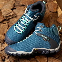 メレル MERRELL スニーカー カメレオン8 ストーム ミッド ゴアテックス W CHAMELEON 8 STORM MID GORE-TEX （034132 SS20） レディース アウトドア トレッキングシューズ ハイキング 靴 DRAGONFLY グリーン系