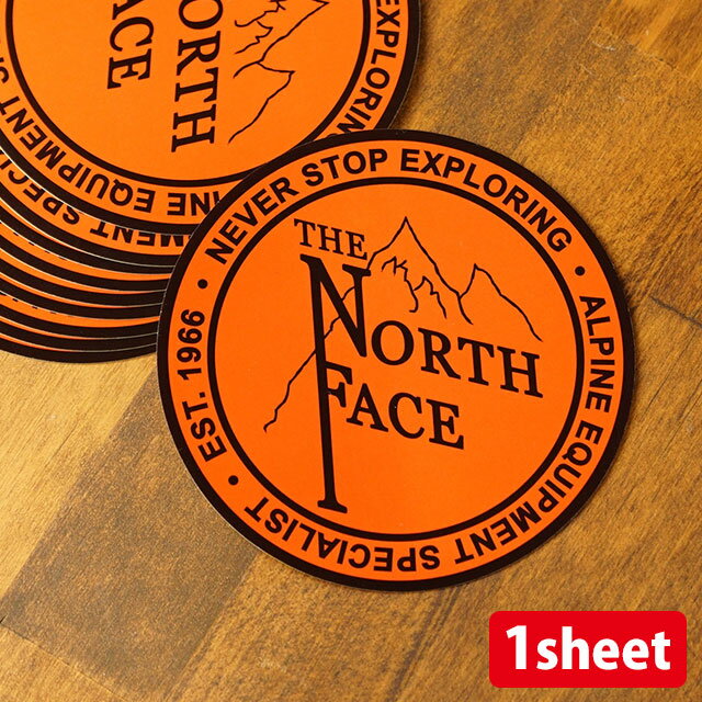 ノースフェイス THE NORTH FACE TNFプリントステッカー TNF PRINT STICKER （NN31710 SS20） OL オールドロゴ オレンジ系【メール便可】