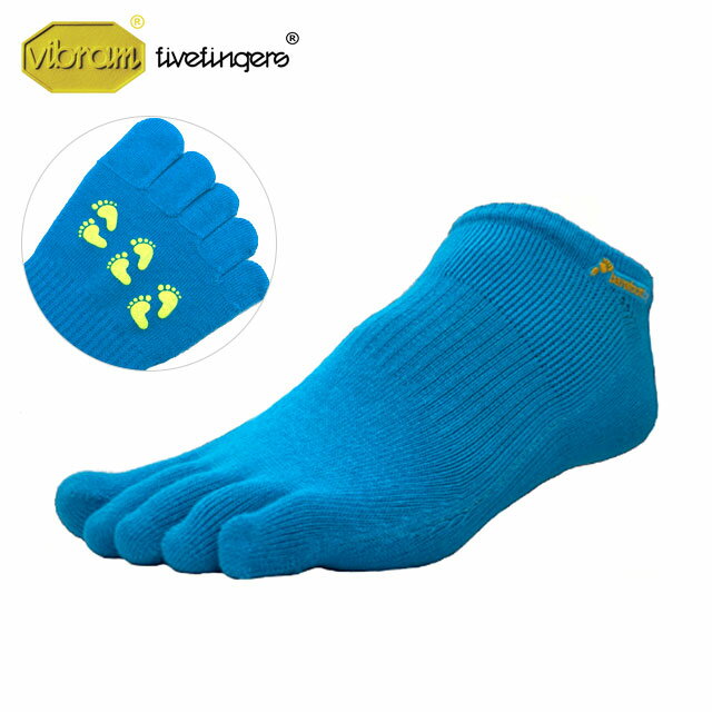 【5/31まで！最大100％ポイントバック！】ビブラムファイブフィンガーズ Vibram FiveFingers ベアフットソックス ショート 滑り止め有り （20A1104 SS21） メンズ・レディース 日本製 5本指靴下 アンクル スニーカーソックス BLUE ブルー系【メール便可】