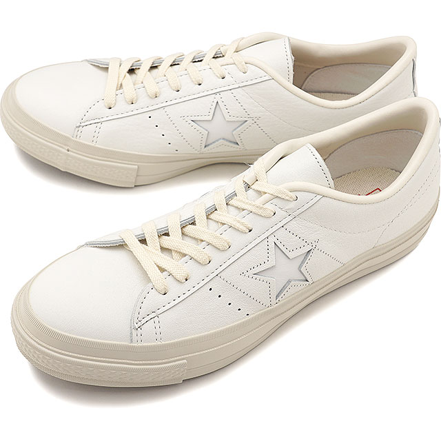 コンバース CONVERSE スニーカー ワンスター J EB レザー ONE STAR J EB LEATHER （35200200 SS21） メンズ・レディース 日本製 ローカット WHITE ホワイト系