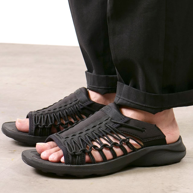 6/5ꡪȥ꡼Ǻ100ݥȥХåۡʸ̵ۥ KEEN  ˡ ˡ 饤 M UNEEK SNK SLIDE 1024894 SS21  ȥɥ Black/Black ֥å