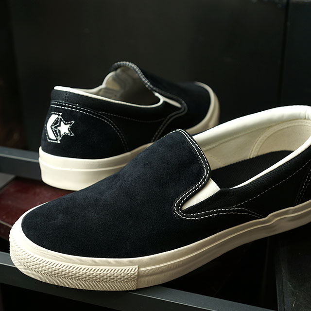 コンバース CONVERSE スニーカー CS スリップオン SK CS SLIP-ON SK （34200740 FW21） メンズ・レディース スケートボーディング キャンバス/スエード BLACK ブラック系【ts】