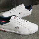 ラコステ LACOSTE パワーコート メンズ スニーカー （43SMA0034-407 SM00343） M POWERCOURT TRI 22 1 WHT/NVY/RED 白 ホワイト系