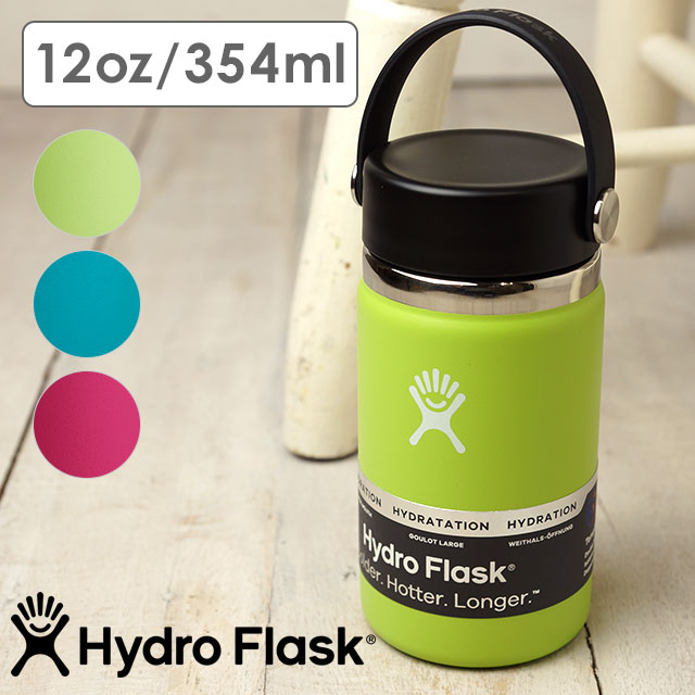 ハイドロフラスク マグボトル ハイドロフラスク Hydro Flask ハイドレーション ワイドマウス 354ml （89001400/5089021 SS22） HYDRATION 12oz WIDE MOUTH ステンレスボトル 水筒 直飲み 保温 保冷 アウトドア オフィス ジム ハワイ