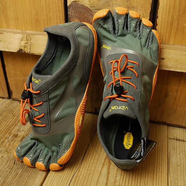 ビブラムファイブフィンガーズ Vibram FiveFingers メンズ 5本指シューズ （21M0701 ） M KSO EVO トレーニング フィットネス ジム カジュアル Grey/Orange 灰 グレー系