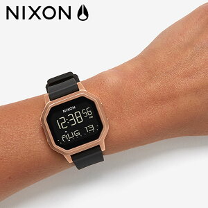 【返品・交換可】【メーカー2年保証】ニクソン NIXON 腕時計 レディース サイレンSS （A12111098-00 SS22） Siren SS デジタル スポーツウォッチ ギフト Rose Gold/Black ピンク ブラック