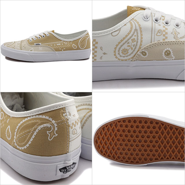 バンズ VANS オーセンティック ピースペイズリー スニーカー （VN0A5KRDATI SS22） AUTHENTIC PEACE PAISLEY メンズ ヴァンズ PEACE/TRUE WHITE ベージュ系【e】【ts】