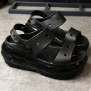 クロックス crocs クラシック メガ クラッシュ サンダル （207989-001 SS23） Classic Mega Crush Sandal メンズ・レディース 厚底 ストラップサンダル Black