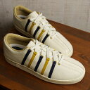 ケースイス K-SWISS メンズ スニーカー クラシック 88 VTG CRK 02248 （36102340 SS23） CLASSIC 88 VTG CRK 02248 KSWISS 靴 シューズ レザー Off White/Navy/Yellow 白 ホワイト系