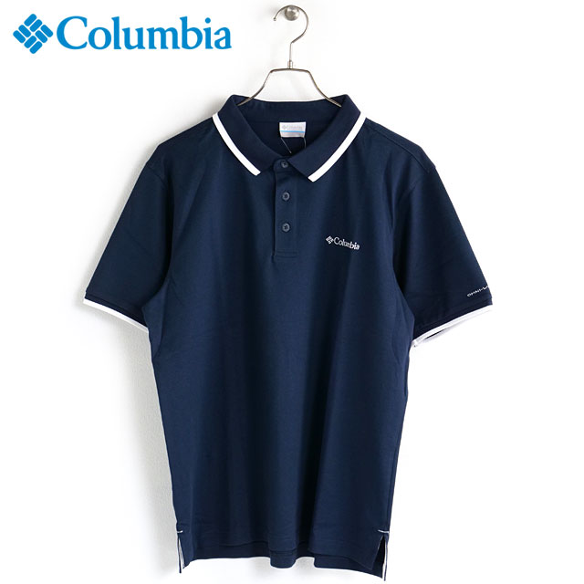 コロンビア Columbia メンズ コーブドームビュートソリッドピケポロ （AE0412-464 SS23） COVE DOME BUTTE SOLID PIQUE POLO トップス ポロシャツ 半袖 吸湿速乾 UVケア Collegiate-Navy 紺 ネイビー系【メール便可】