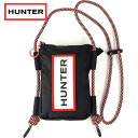 ハンター HUNTER トラベル リップストップ フォンポーチ （UBP1514NRS-RBO SS23） TRAVEL RIPSTOP PHONE POUCH メンズ・レディース アクセサリポーチ スマホポーチ black/red box logo