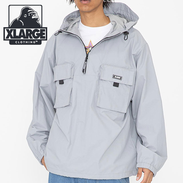 エクストララージ XLARGE メンズ アーバンアノラックジャケット （101231021022 SS23） URBAN ANORAK JACKET アウター ナイロンパーカー ウィンドブレーカー x-large エックスラージ GREY 灰 グレー系