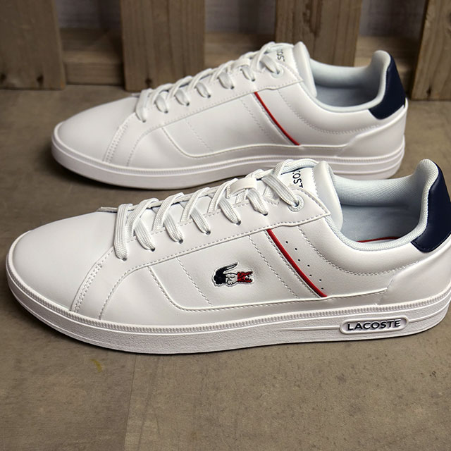 ラコステ スニーカー メンズ ラコステ LACOSTE メンズ スニーカー ヨーロッパ プロ （45SMA0117-407 SS23） M EUROPA PRO TRI 123 1 SMA 靴 WHT/NVY/RE 白 ホワイト系