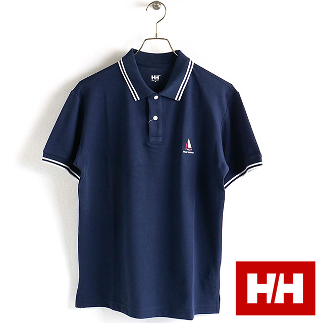ヘリーハンセン HELLY HANSEN メンズ S/Sセイルロゴポロ （HH32300-HB SS23） S/S Sail Logo Polo HH トップス 鹿の子 ポロシャツ 半袖 ショートスリーブ ヘリーブルー【メール便可】【e】【s】