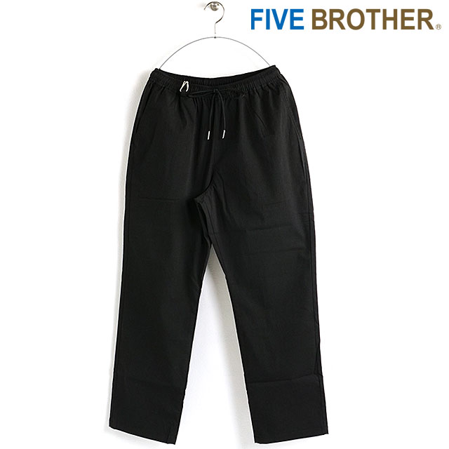 樂天商城 - FIVE BROTHER ファイブブラザー メンズ シアサッカー イージーパンツ [152590SS] SEERSUCKER EASY PANTS ボトムス ロングパンツ シアサッカー ブラック 正規取扱店