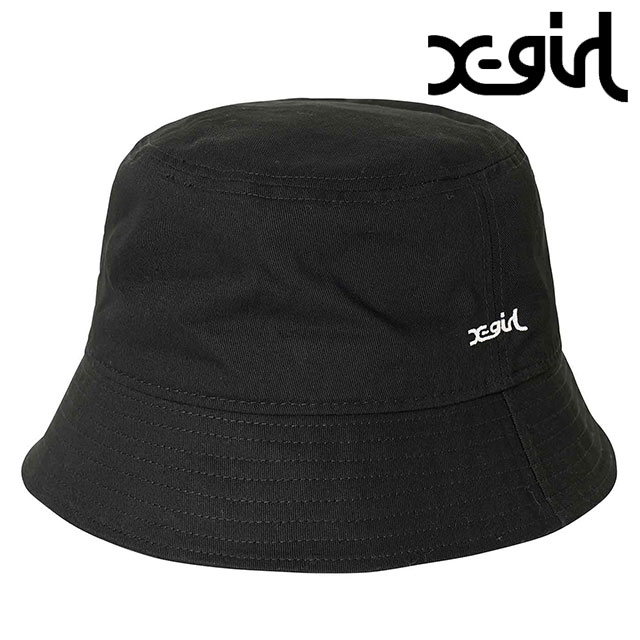 エックスガール X-girl レディース ベーシック バケットハット （105232051002 SU23） BASIC BUCKET HAT XGIRL 帽子 バケハ BLACK 黒 ブラック系