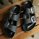 【国内正規販売店】ビルケンシュトック BIRKENSTOCK レディース アリゾナ ビッグバックル オイルドレザー （1011075 SS23） ARIZONA BIG BUCKLE ドイツ製 コンフォートサンダル 健康サンダル BLACK NATURAL LEATHER OILED 黒 ブラック系