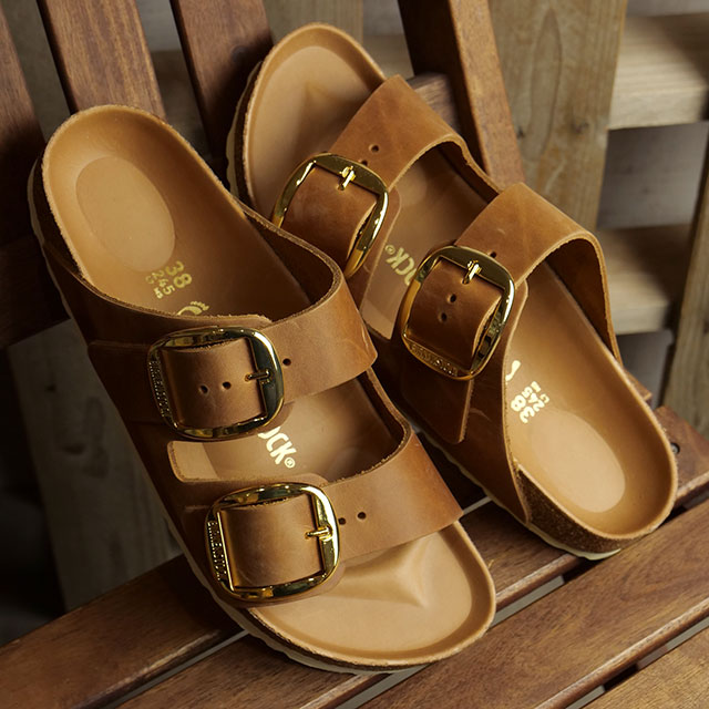 ビルケンシュトック BIRKENSTOCK レディース アリゾナ ビッグバックル オイルドレザー （1011073 SS23） ARIZONA BIG BUCKLE ドイツ製 コンフォートサンダル 健康サンダル COGNAC | NATURAL LEATHER OILED 茶 ブラウン系