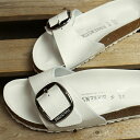 ビルケンシュトック BIRKENSTOCK レディース マドリッド ビッグバックル レザー （1018866 SS23） MADRID BIG BUCKLE ドイツ製 コンフォートサンダル 健康サンダル WHITE | NATURAL LEATHER 白 ホワイト系