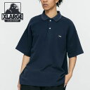 エクストララージ XLARGE メンズ スタンダードロゴ ビッグポロシャツ （101232013005 SU23） STANDARD LOGO BIG POLO SHIRT x-large エックスラージ トップス 半袖 NAVY 青 ブルー系【ts】