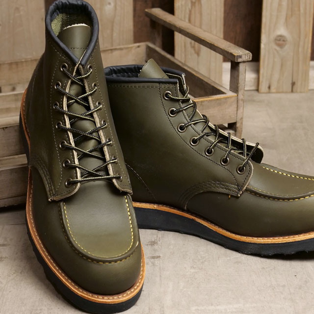 【返品交換送料無料】レッドウィング REDWING メンズ ブーツ 6インチ クラシックモック （8828 FW23） 6” CLASSIC MOC 靴 Dワイズ ワークブーツ モックトゥ red wing アルパイン ポーテージ グリーン系