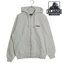 エクストララージ XLARGE メンズ スタンダードロゴ ジップフーデッドスウェットシャツ （101241012001 SS24） STANDARD LOGO ZIP HOODED SWEATSHIRT x-large エックスラージ トップス パーカー GREY