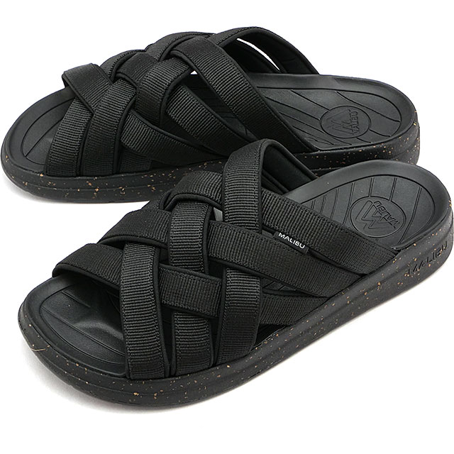 【最大100%ポイントバック】マリブサンダルズ MALIBU SANDALS メンズ サンダル ズマ LX リサイクル [MS025010] ZUMA LX RECYCLED スライドサンダル ポリエステル×スパンデックス BLACK/BLACK 正規取扱店 2