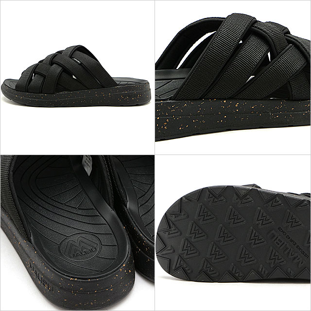 【最大100%ポイントバック】マリブサンダルズ MALIBU SANDALS メンズ サンダル ズマ LX リサイクル [MS025010] ZUMA LX RECYCLED スライドサンダル ポリエステル×スパンデックス BLACK/BLACK 正規取扱店 3