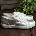 スペルガ SUPERGA レディース スニーカー 2750-COTMETU （S002HG0-031 SS24） コットンメタリック ローカットシューズ GREY/SILVER