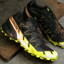 サロモン SALOMON メンズ スニーカー スピードクロス6 ゴアテックス （L47465400 SS24） SPEEDCROSS 6 GTX 靴 透湿防水 アウトドア トレイルラン シューズ Black/Sulphur-Spring/Bird-Of-Paradise