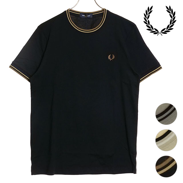 フレッドペリー Tシャツ メンズ フレッドペリー FRED PERRY メンズ ツイン ティップド Tシャツ （M1588 SS24） TWIN TIPPED T-SHIRT トップス 半袖 クルーネック 【メール便可】