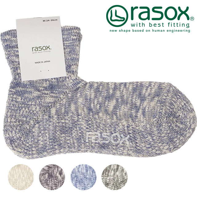 【9/30まで 最大100%ポイントバック】ラソックス rasox 靴下 ビッグスラブ・ミッド [CA240LC01 SS24] メンズ・レディース 日本製 ミドル丈ソックス 【メール便可】