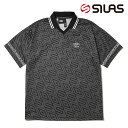 【コラボ】サイラス SILAS メンズ アンブロ ゲームシャツ （110241014003 SS24SPOT） SILAS UMBRO GAME SHIRT トップス 半袖 ポロシャツ モノグラム BLACK