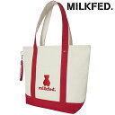 yR{z~NtFh MILKFED. fB[X ARX^WIXy[X LoXg[gobO i103241053009 SS24SPOTj MILKFED. AQO STUDIO SPACE CANVAS TOTE BAG  |obO WHITE