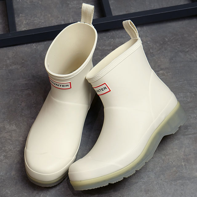 ハンター HUNTER レディース ウィメンズ プレイショート トランスルーセントソールブーツ （WFS4001RMA-SHW SS24） womens play short translucent sole boot 長靴 レインブーツ shaded-white