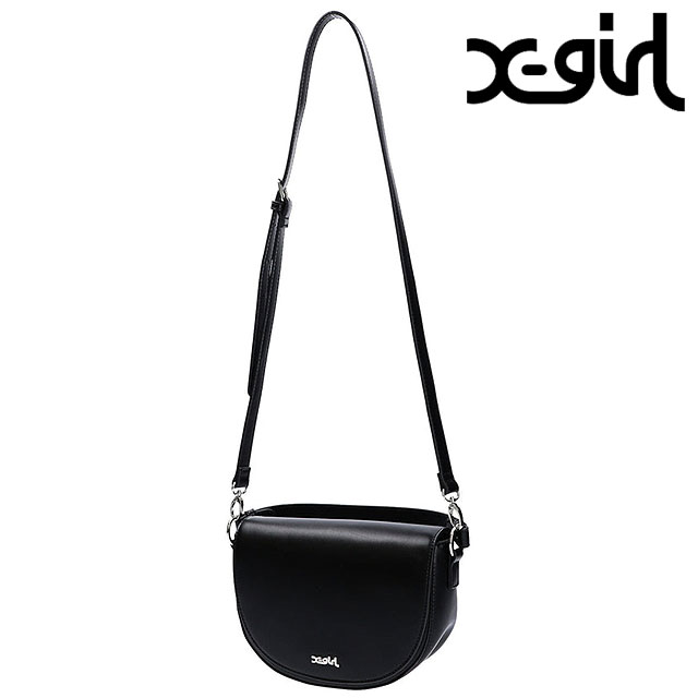 GbNXK[ X-girl fB[X tFCNU[n[t[ V_[obO i105241053006 SS24j FAUX LEATHER HALF MOON SHOULDER BAG xgirl  BLACK