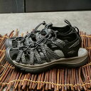 キーン KEEN レディース サンダル ウィスパー （1028815 SS24） W WHISPER 靴 キャンプ アウトドア Black/Steel-Grey