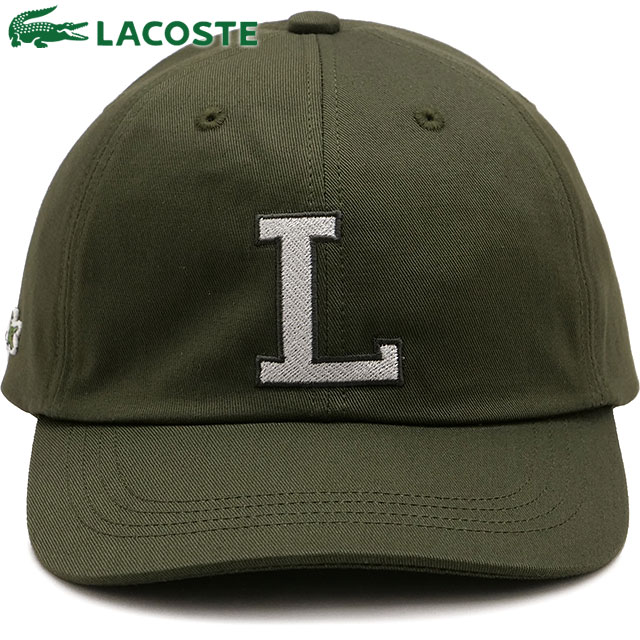 ラコステ 帽子 レディース ラコステ LACOSTE コットンツイルLロゴキャップ （RK1251J-99 SS24） L CAP メンズ・レディース 帽子 フリーサイズ 日本製 BOABAB-095