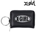 GbNXK[ X-girl fB[X Ob^[I[oS RCAhJ[hP[X i105242054015 SU24j GLITTER OVAL LOGO COIN AND CARD CASE K ~j|[` BLACK